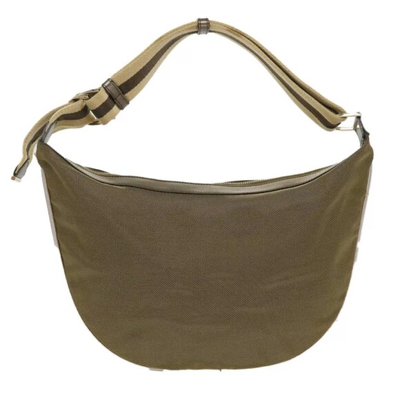 GUCCI Sherry Line Shoulder Bag Canvas Gold Auth ac1764 - Picture 2 of 16